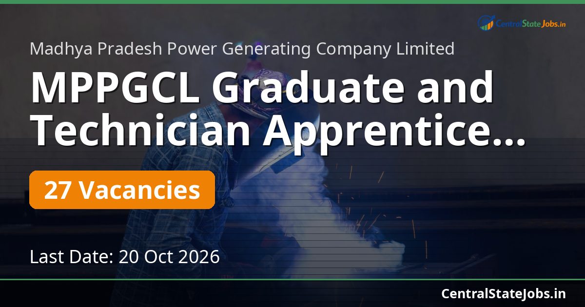 MPPGCL Graduate and Technician Apprentice Recruitment 2026
