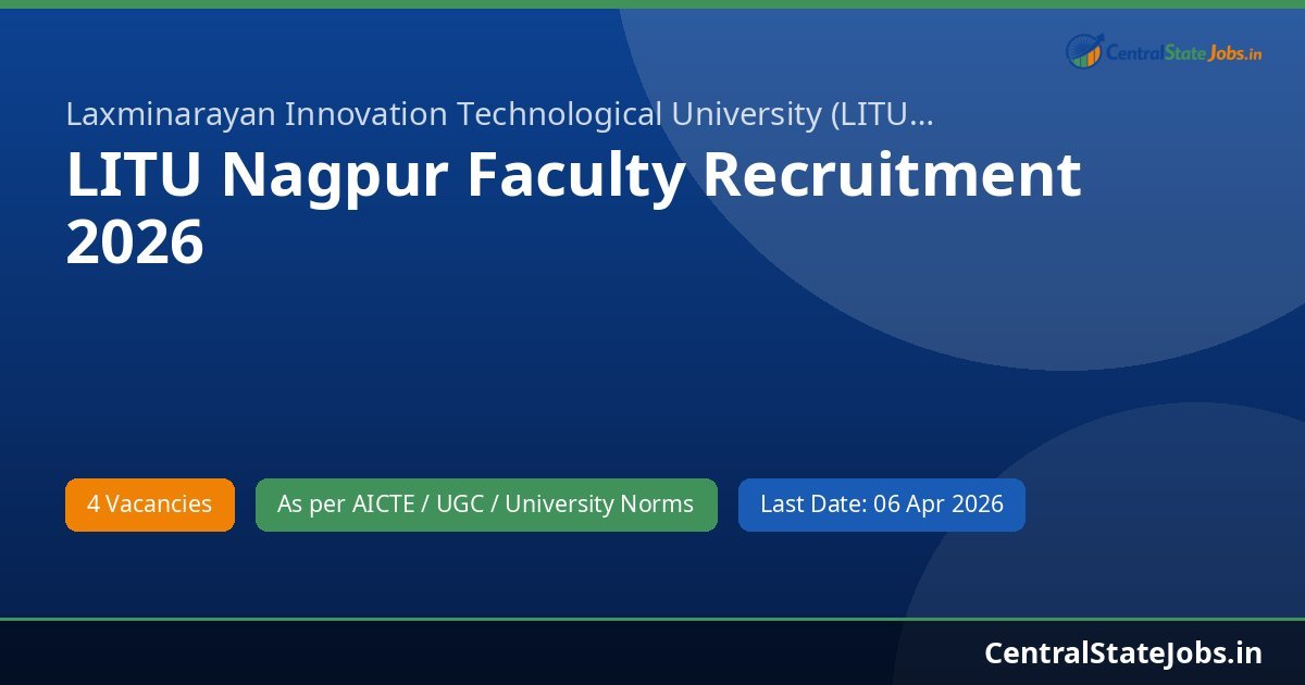 LITU Nagpur Faculty Recruitment 2026