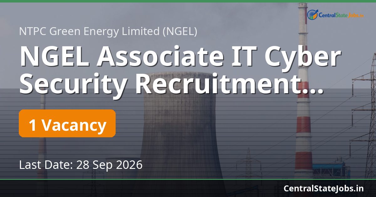 NGEL Associate IT Cyber Security Recruitment 2026