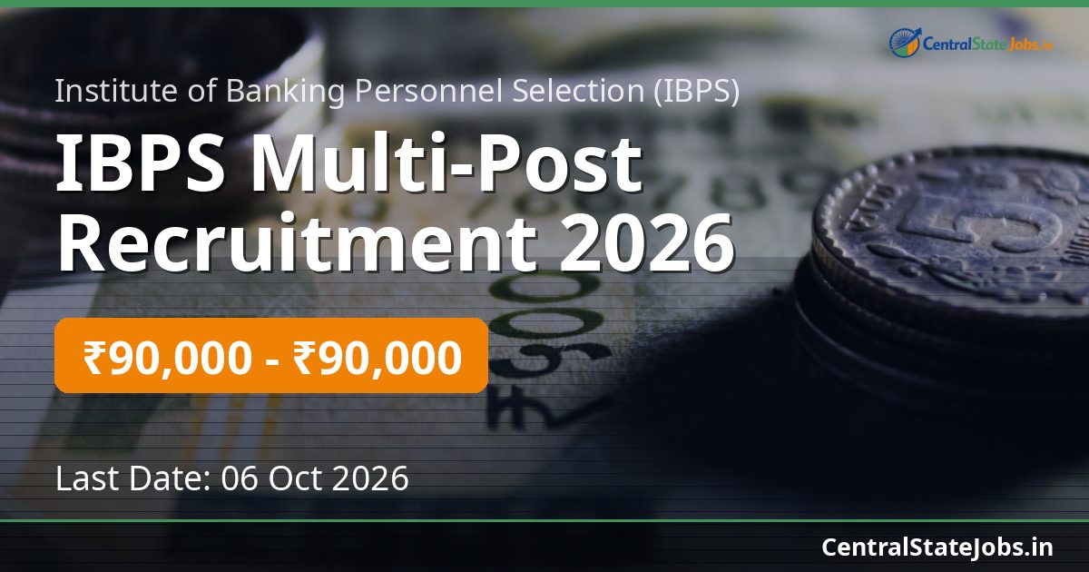 IBPS Multi-Post Recruitment 2026