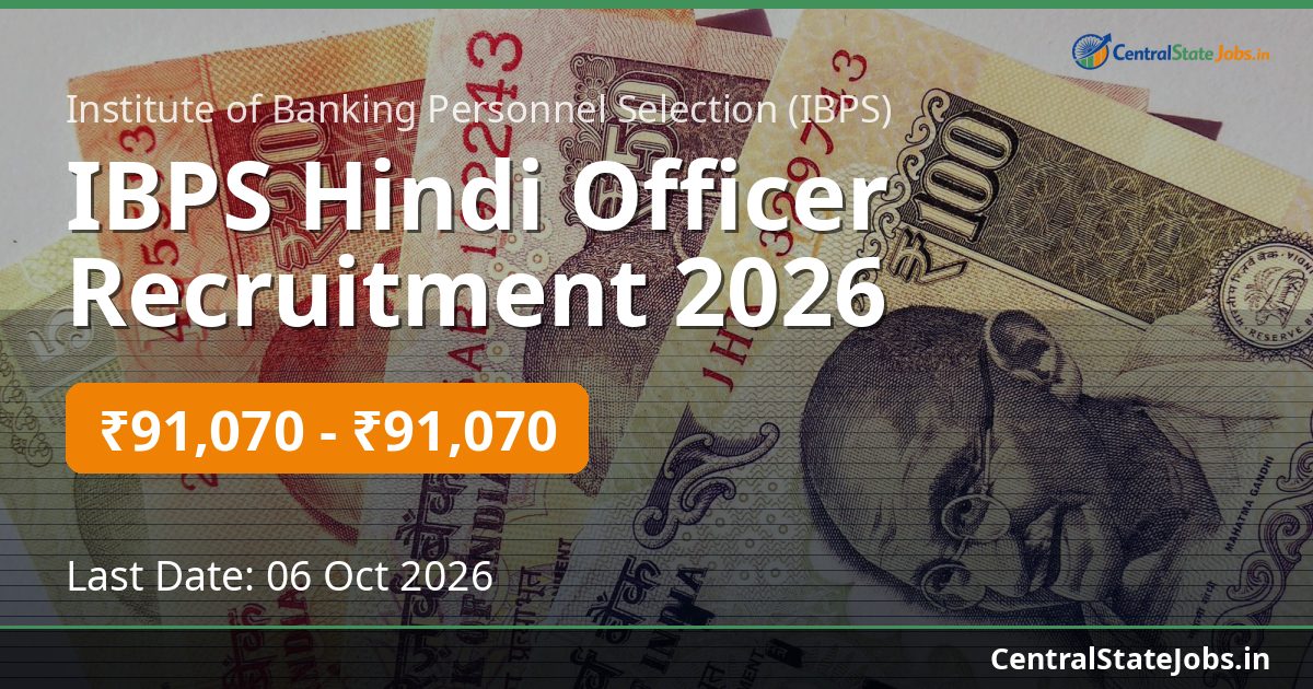 IBPS Hindi Officer Recruitment 2026