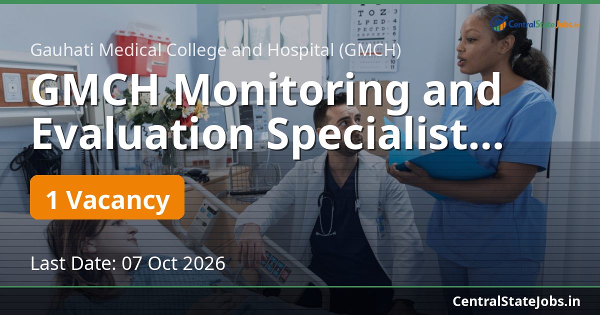 GMCH Monitoring and Evaluation Specialist Recruitment 2026