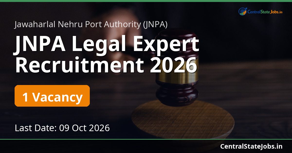 JNPA Legal Expert Recruitment 2026