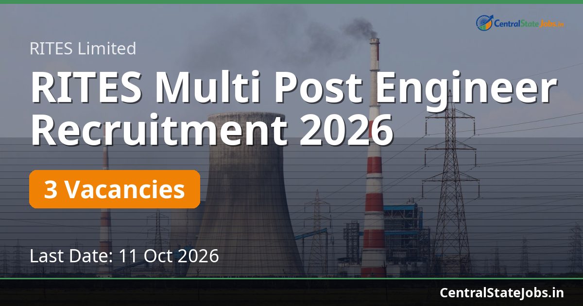 RITES Multi Post Engineer Recruitment 2026