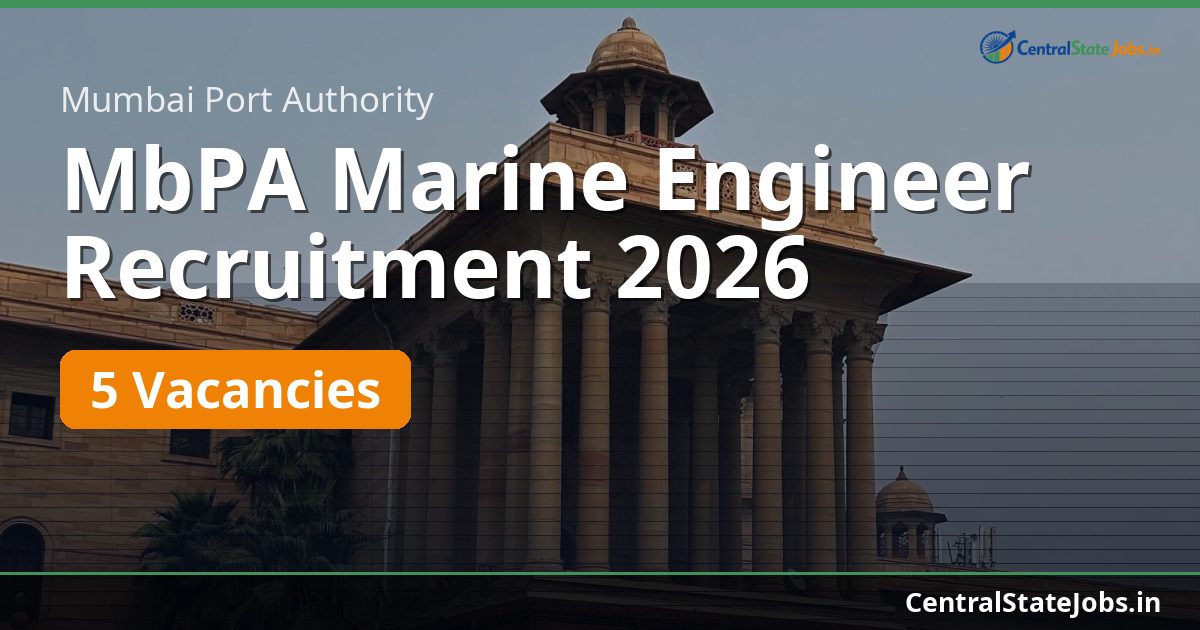 MbPA Marine Engineer Recruitment 2026