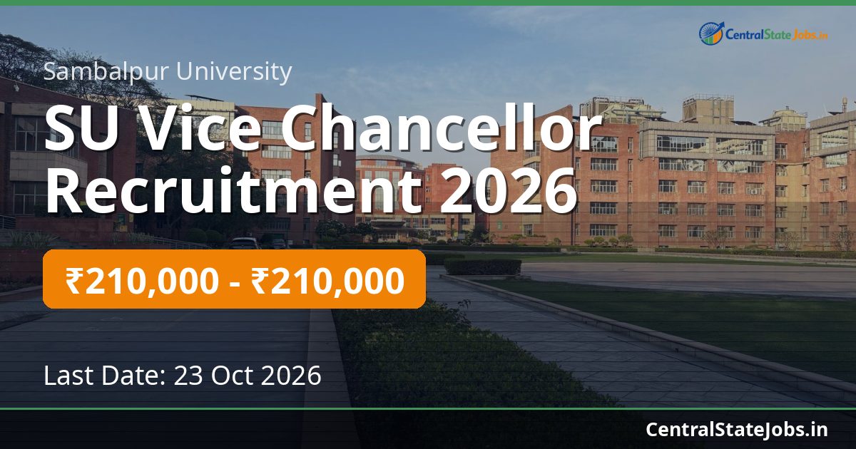 SU Vice Chancellor Recruitment 2026