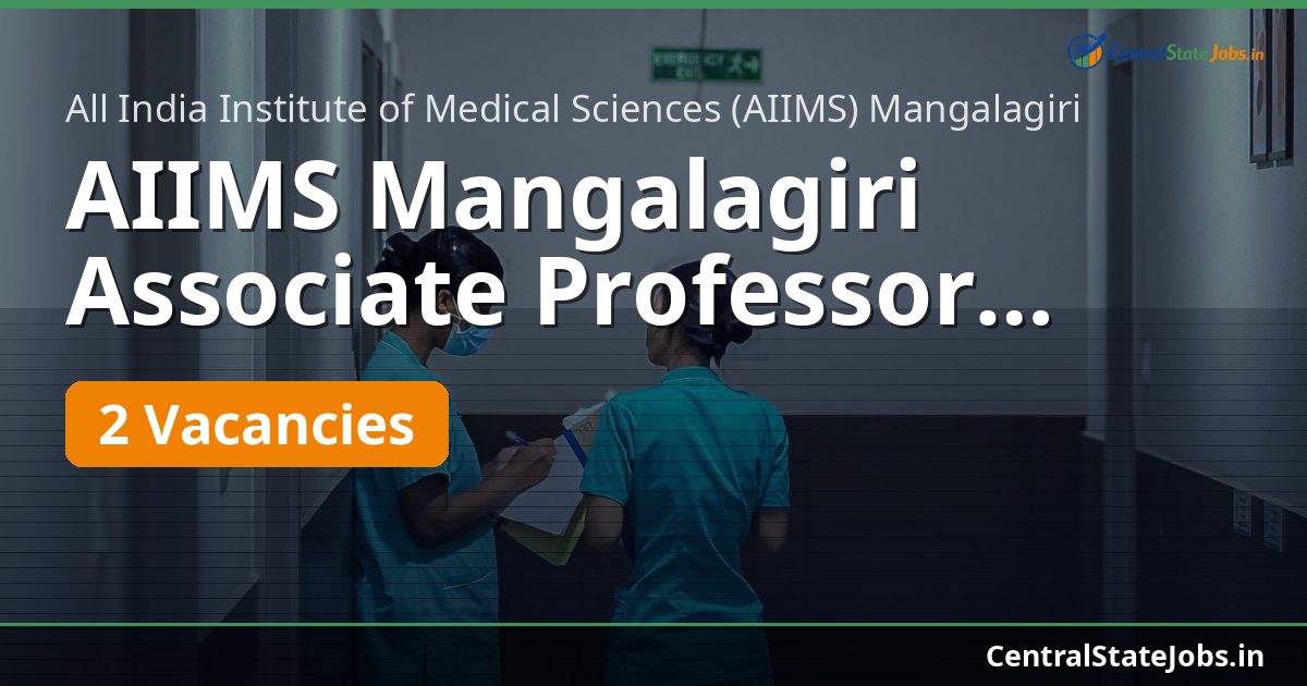 AIIMS Mangalagiri Associate Professor Surgery 2026