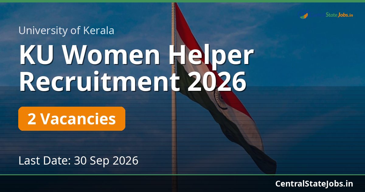 KU Women Helper Recruitment 2026
