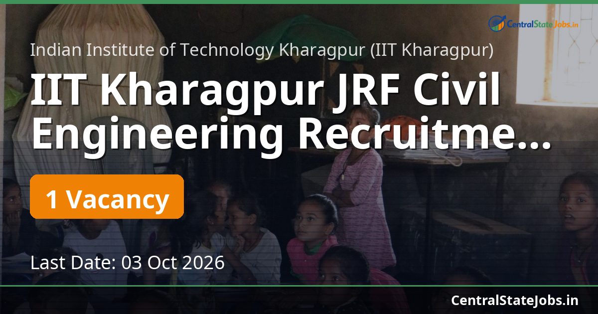 IIT Kharagpur JRF Civil Engineering Recruitment 2026