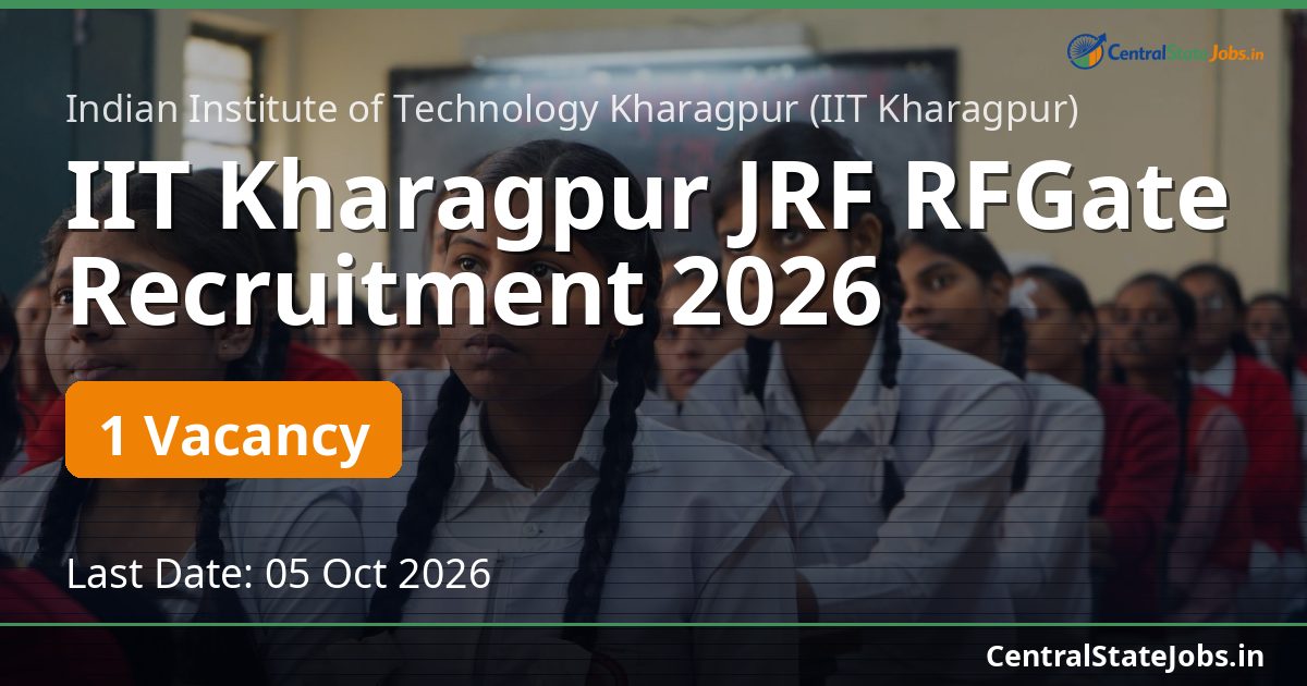 IIT Kharagpur JRF RFGate Recruitment 2026