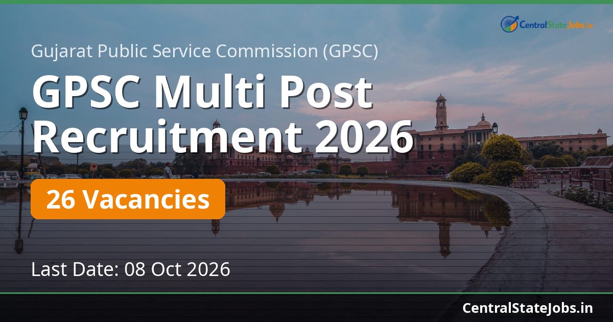 GPSC Multi Post Recruitment 2026