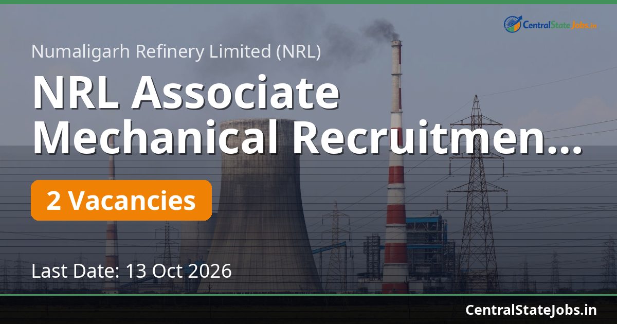 NRL Associate Mechanical Recruitment 2026