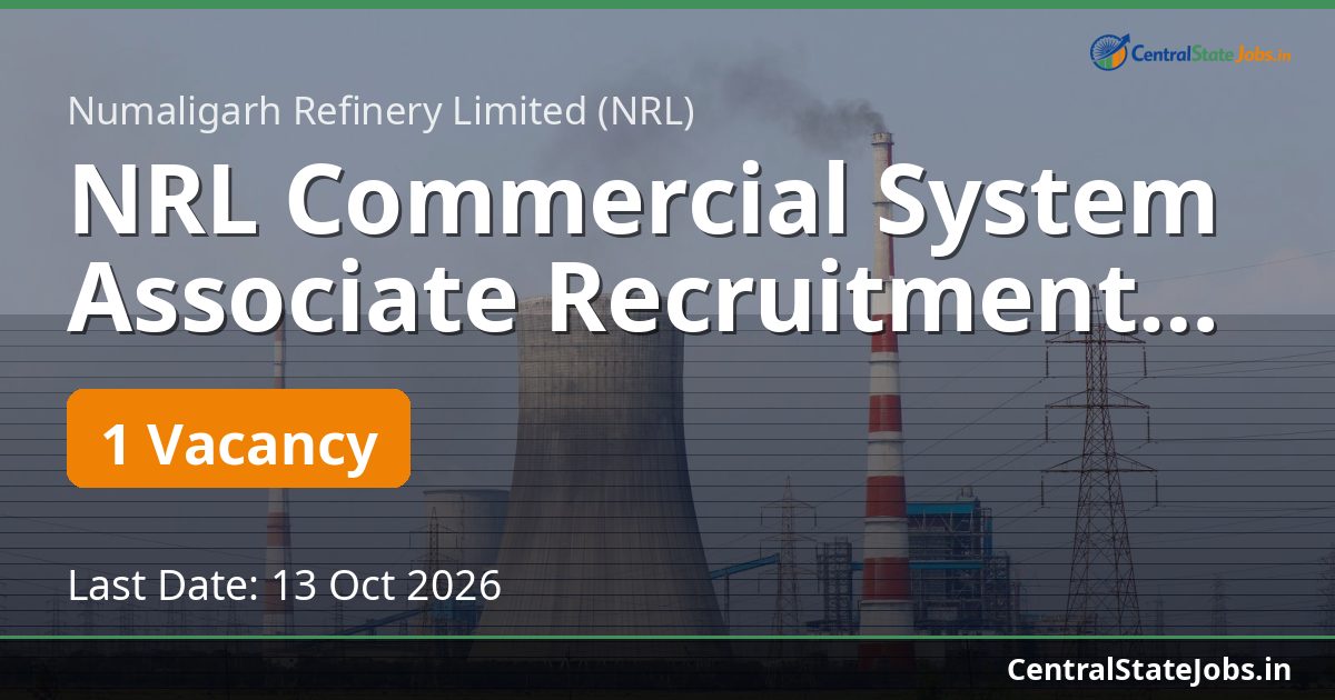 NRL Commercial System Associate Recruitment 2026