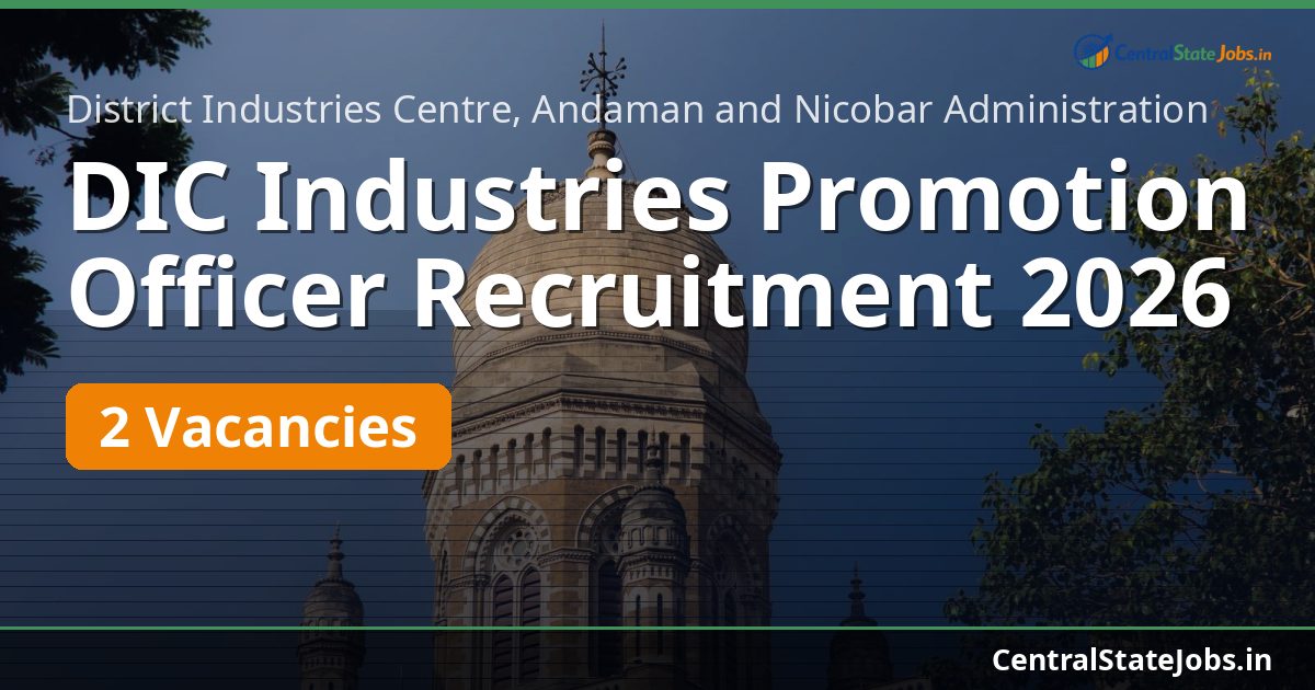 DIC Industries Promotion Officer Recruitment 2026