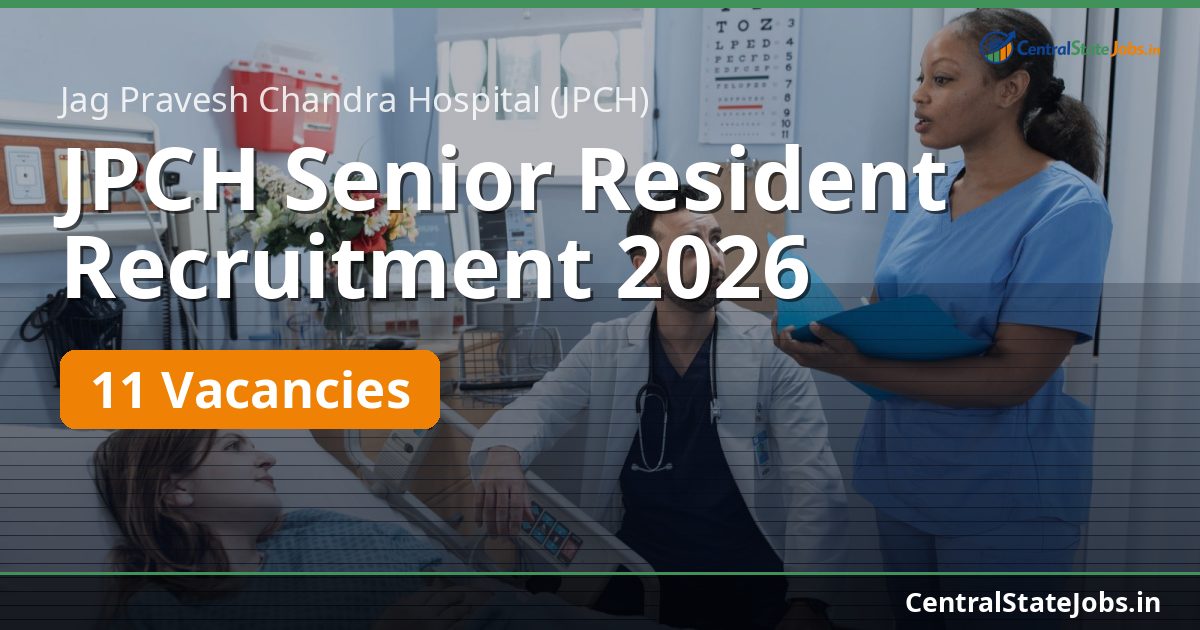 JPCH Senior Resident Recruitment 2026