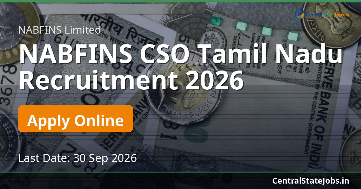 NABFINS CSO Tamil Nadu Recruitment 2026