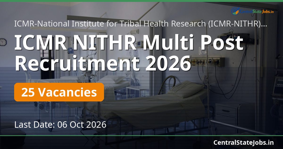 ICMR NITHR Multi Post Recruitment 2026