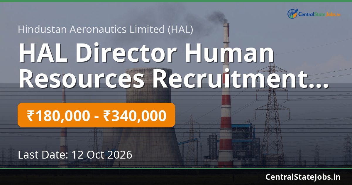 HAL Director Human Resources Recruitment 2026
