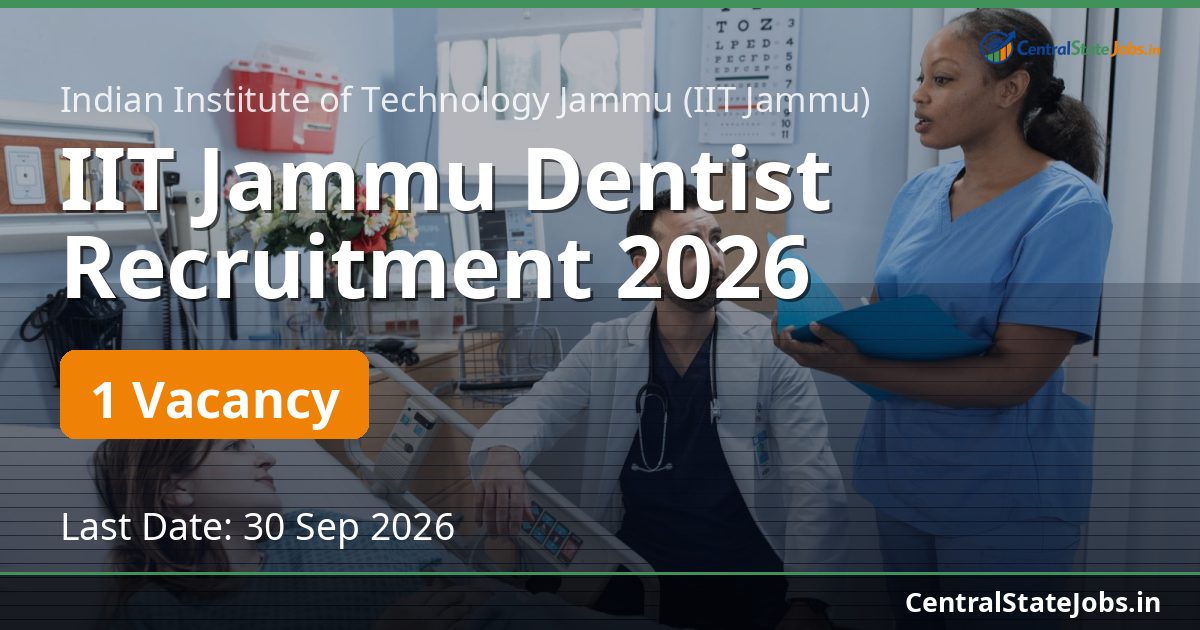 IIT Jammu Dentist Recruitment 2026