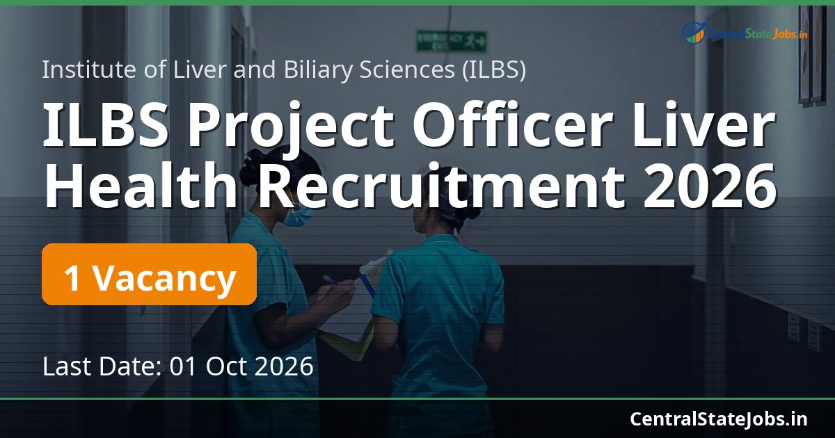 ILBS Project Officer Liver Health Recruitment 2026