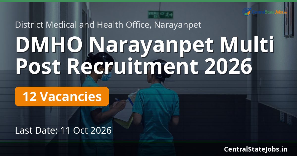 DMHO Narayanpet Multi Post Recruitment 2026