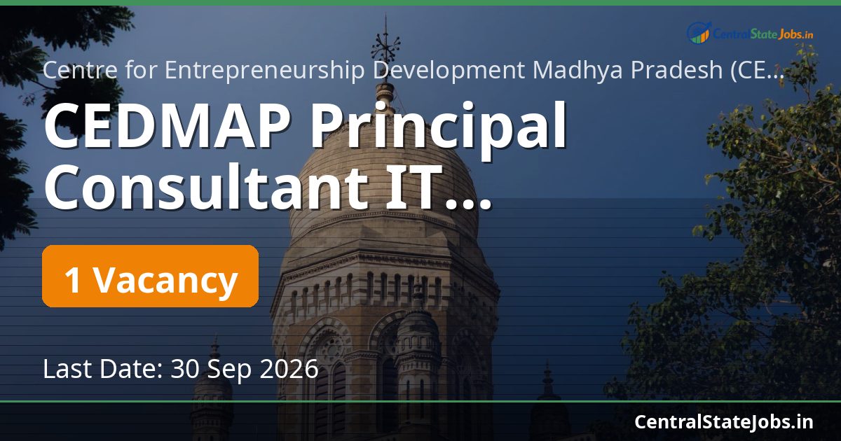 CEDMAP Principal Consultant IT Recruitment 2026