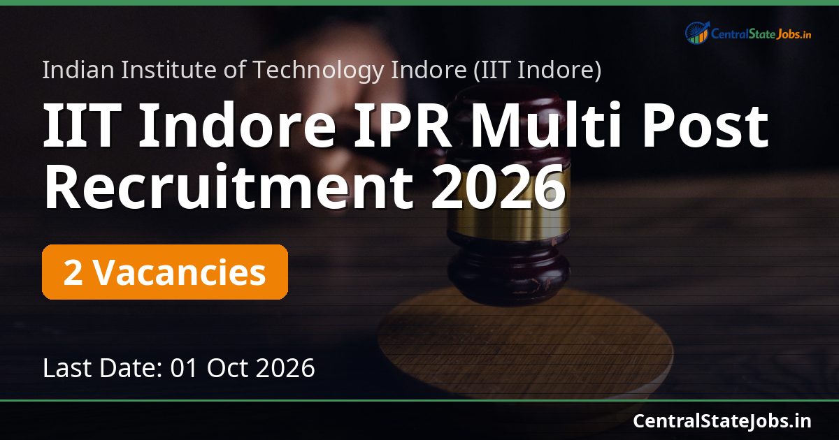 IIT Indore IPR Multi Post Recruitment 2026