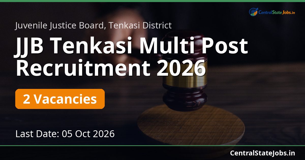 JJB Tenkasi Multi Post Recruitment 2026