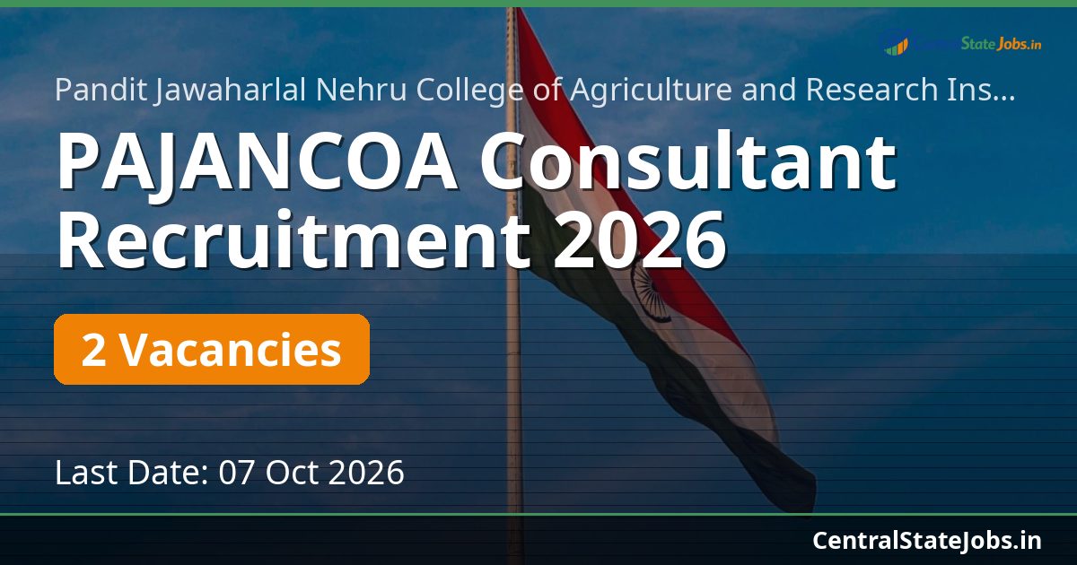 PAJANCOA Consultant Recruitment 2026