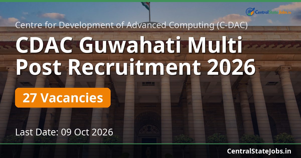 CDAC Guwahati Multi Post Recruitment 2026