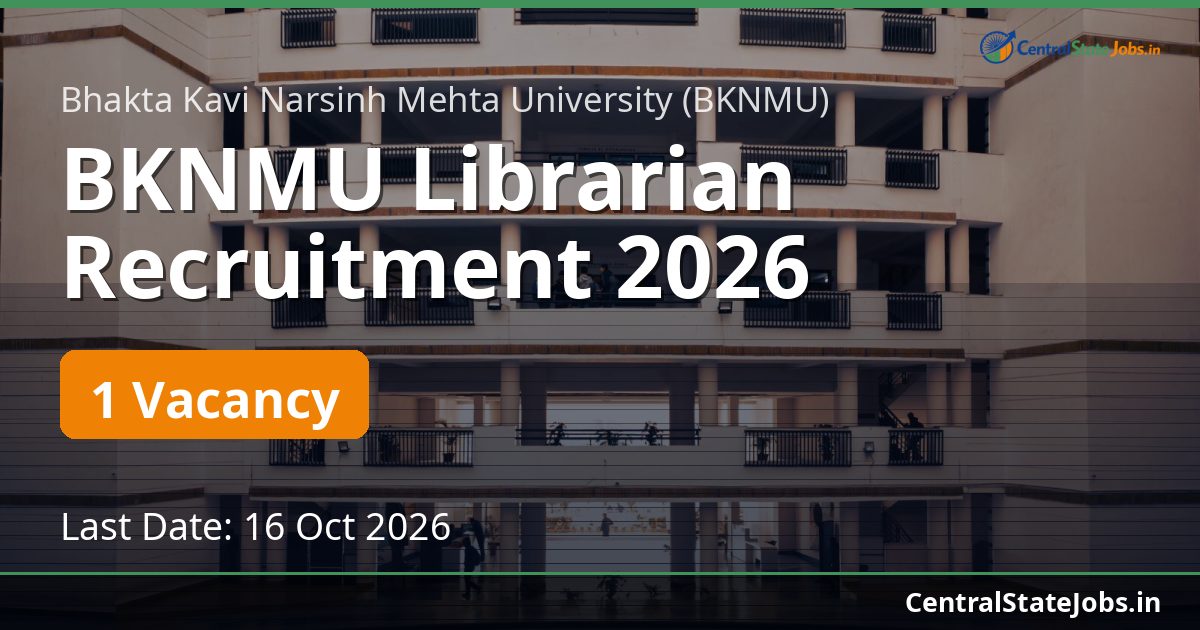 BKNMU Librarian Recruitment 2026