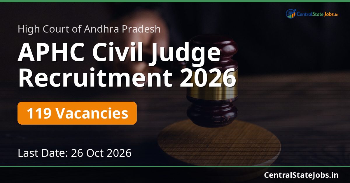APHC Civil Judge Recruitment 2026 — 119 Vacancies