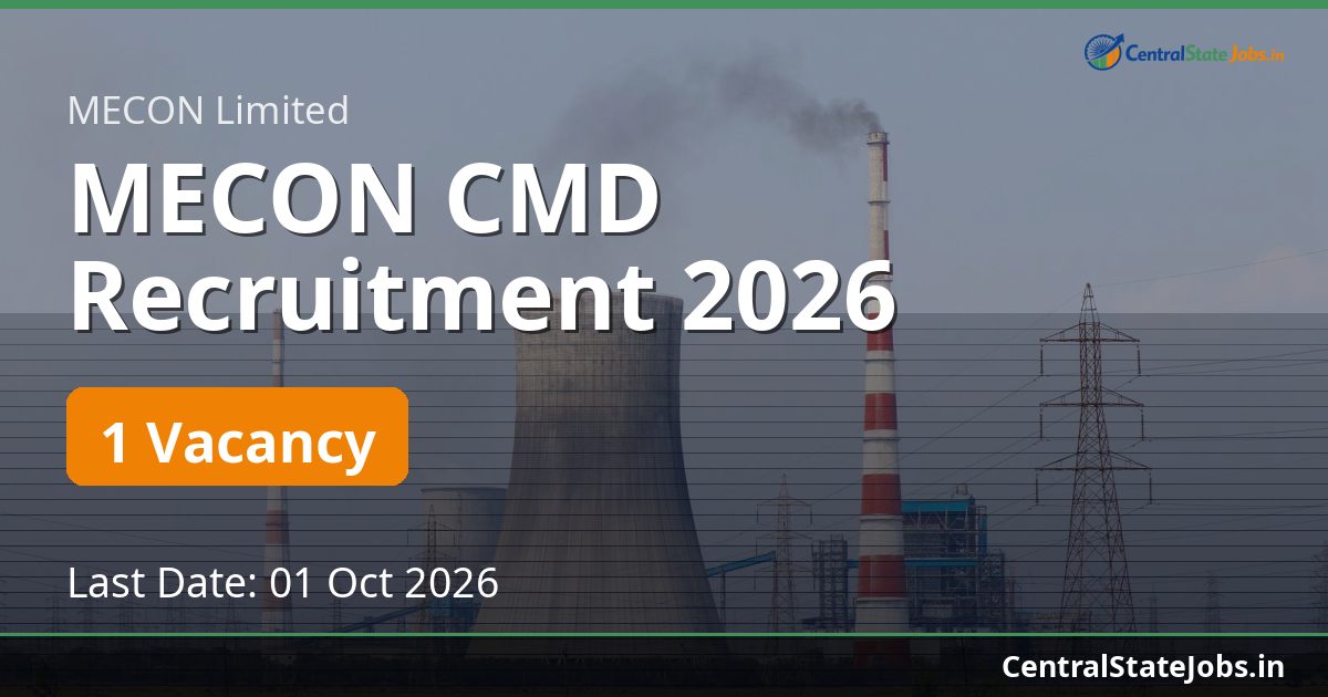 MECON CMD Recruitment 2026