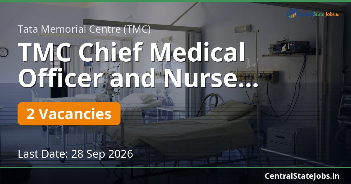 TMC Chief Medical Officer and Nurse Recruitment 2026