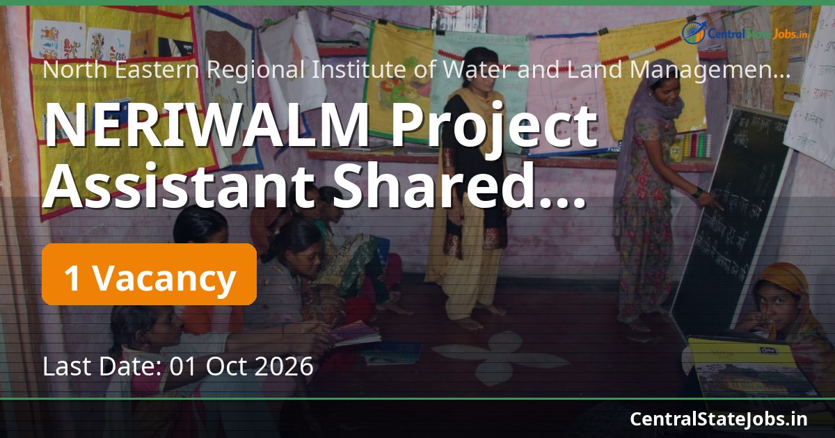 NERIWALM Project Assistant Shared Irrigation Recruitment 2026