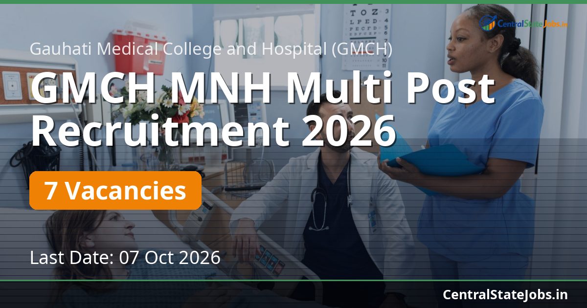 GMCH MNH Multi Post Recruitment 2026