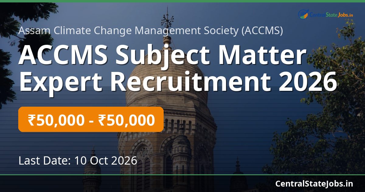 ACCMS Subject Matter Expert Recruitment 2026