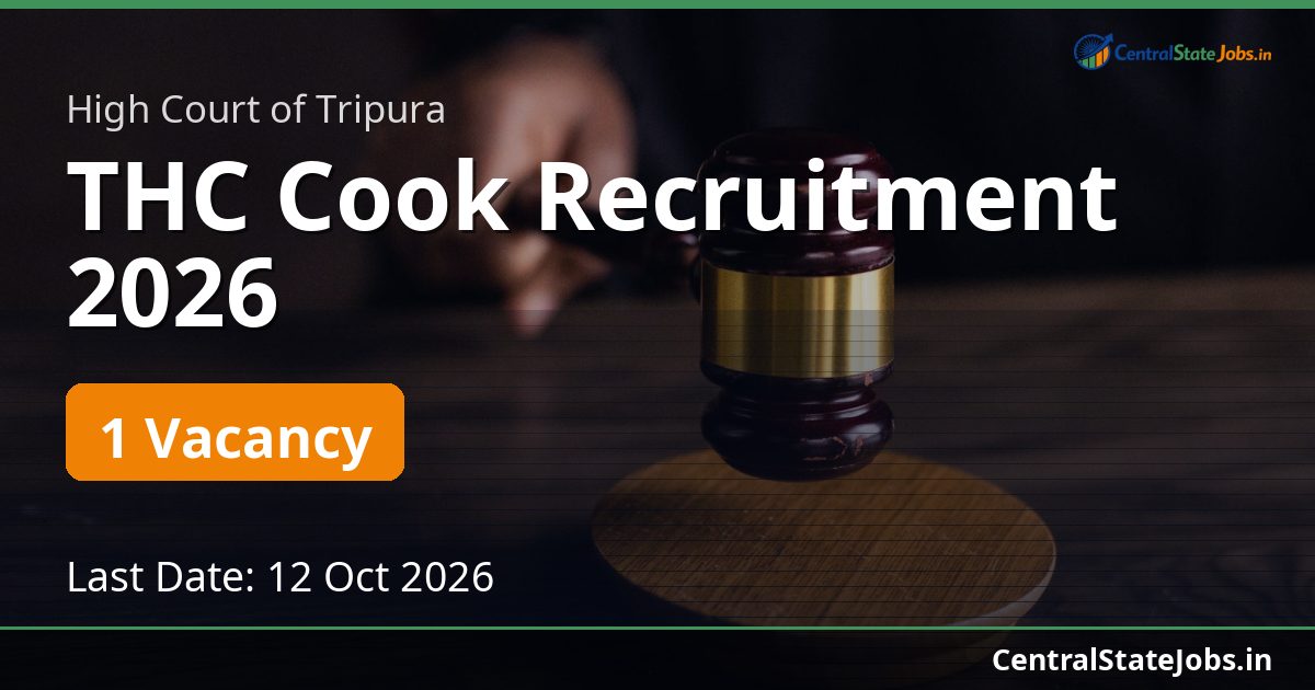 THC Cook Recruitment 2026