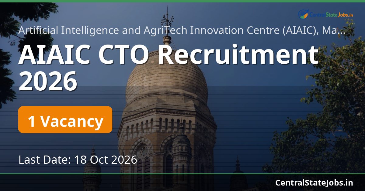AIAIC CTO Recruitment 2026