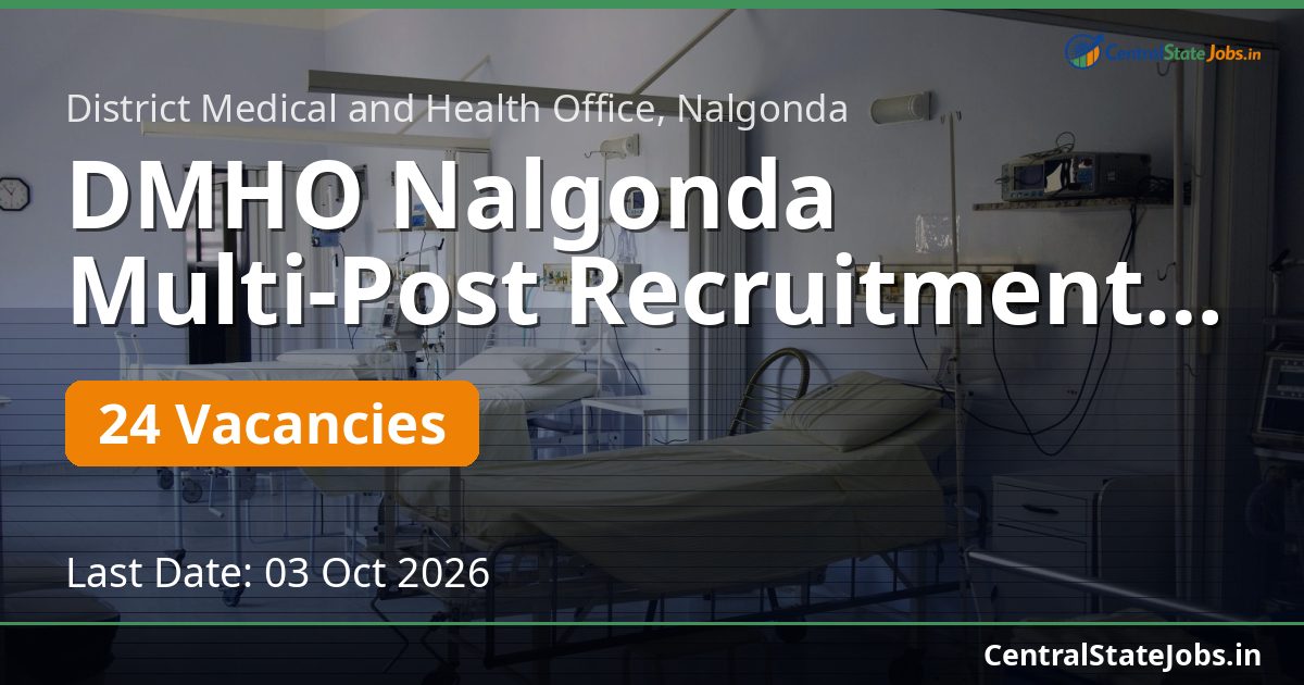 DMHO Nalgonda Multi-Post Recruitment 2026
