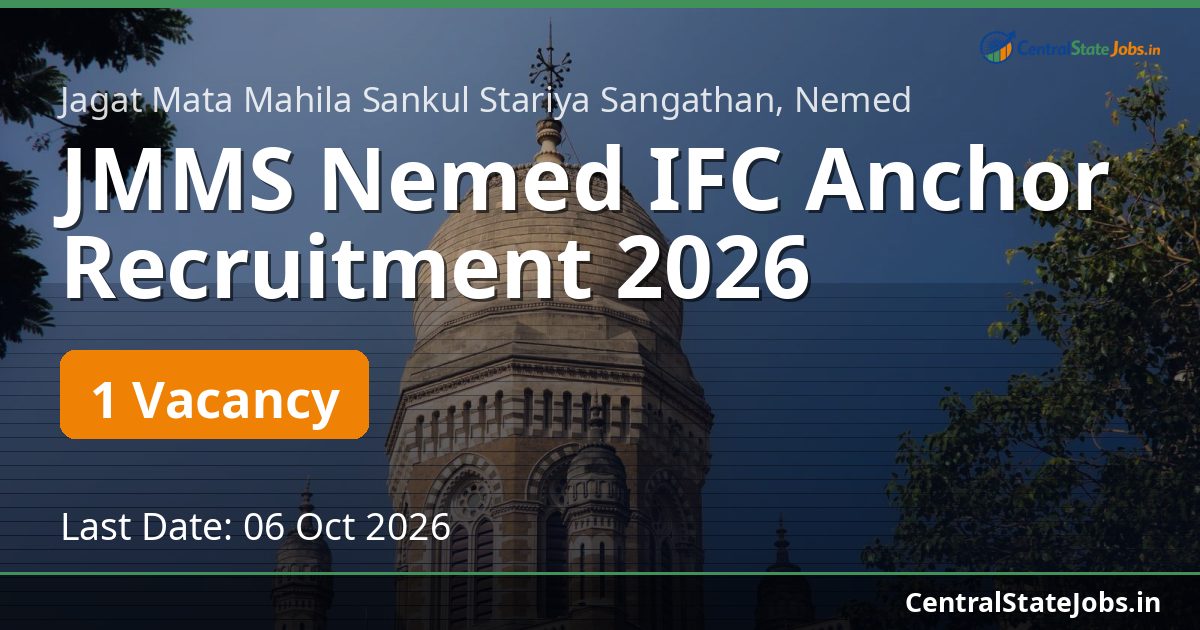 JMMS Nemed IFC Anchor Recruitment 2026