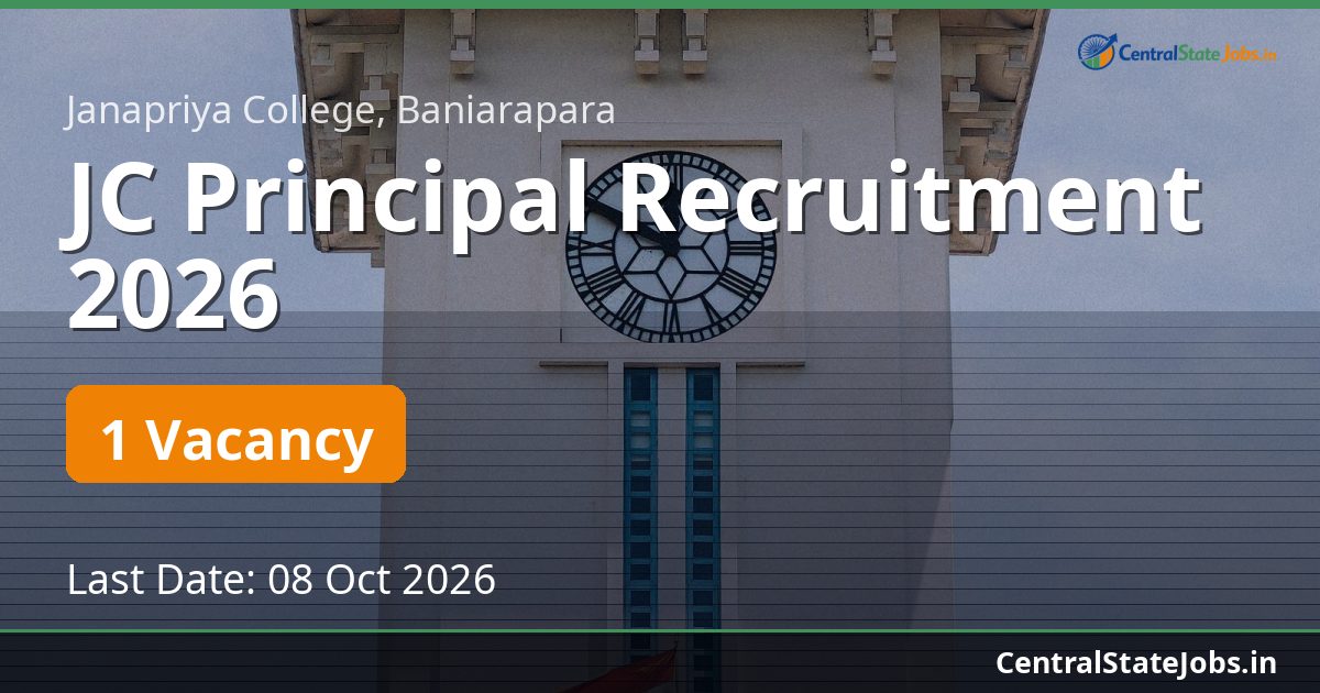 JC Principal Recruitment 2026