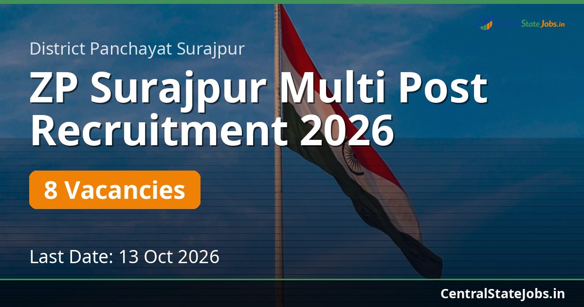 ZP Surajpur Multi Post Recruitment 2026