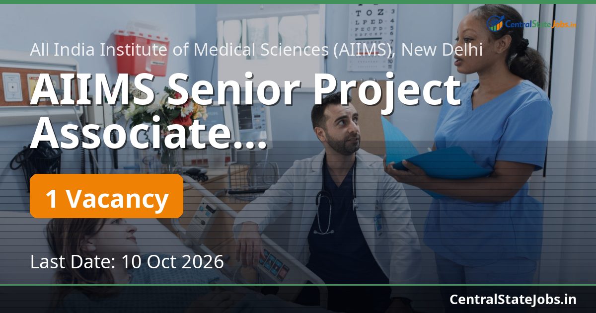 AIIMS Senior Project Associate Gastroenterology 2026