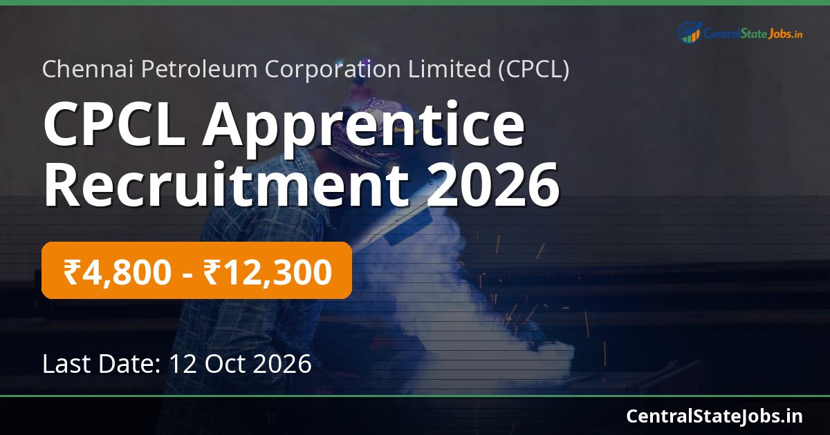 CPCL Apprentice Recruitment 2026