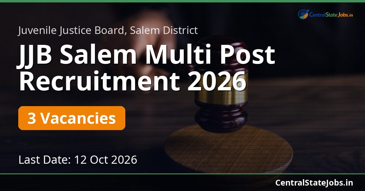 JJB Salem Multi Post Recruitment 2026