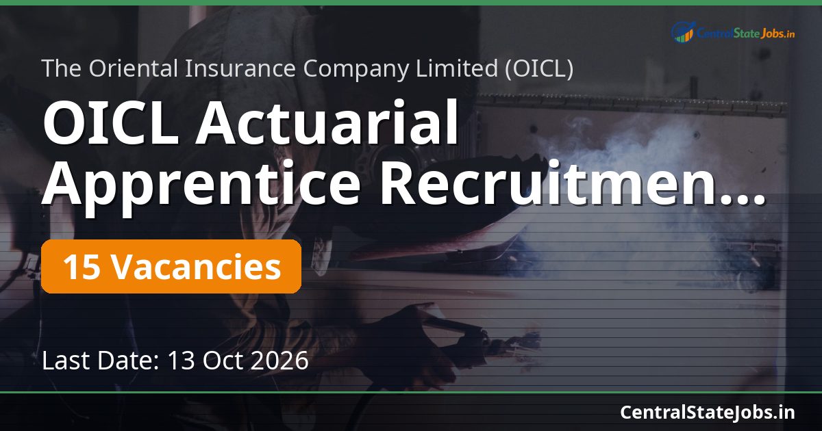 OICL Actuarial Apprentice Recruitment 2026