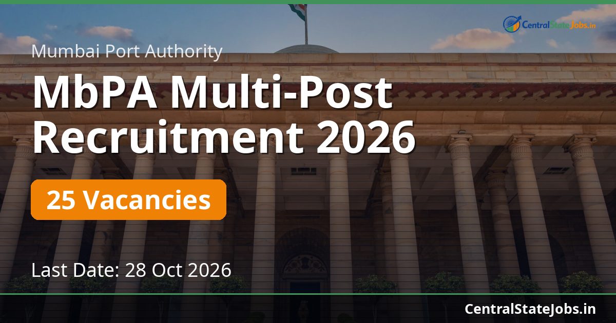 MbPA Multi-Post Recruitment 2026