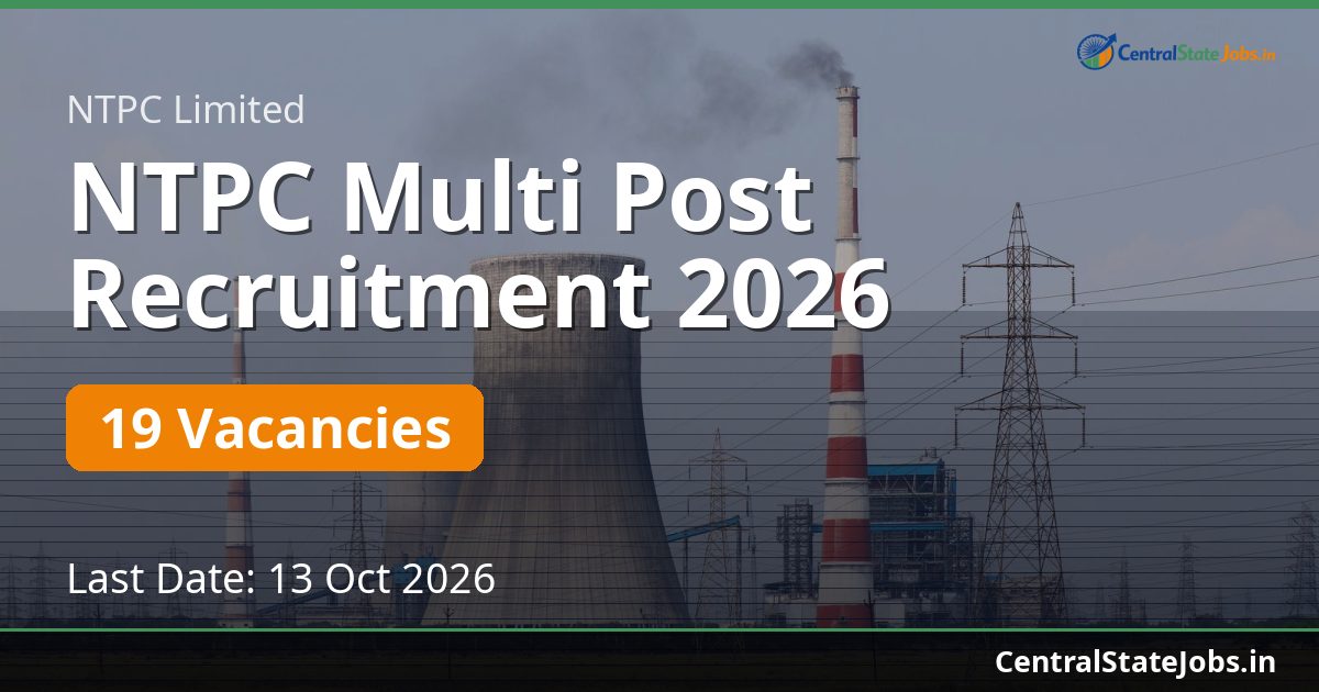 NTPC Multi Post Recruitment 2026