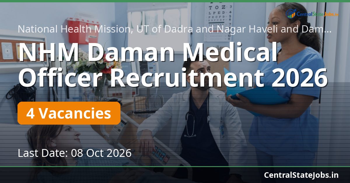 NHM Daman Medical Officer Recruitment 2026